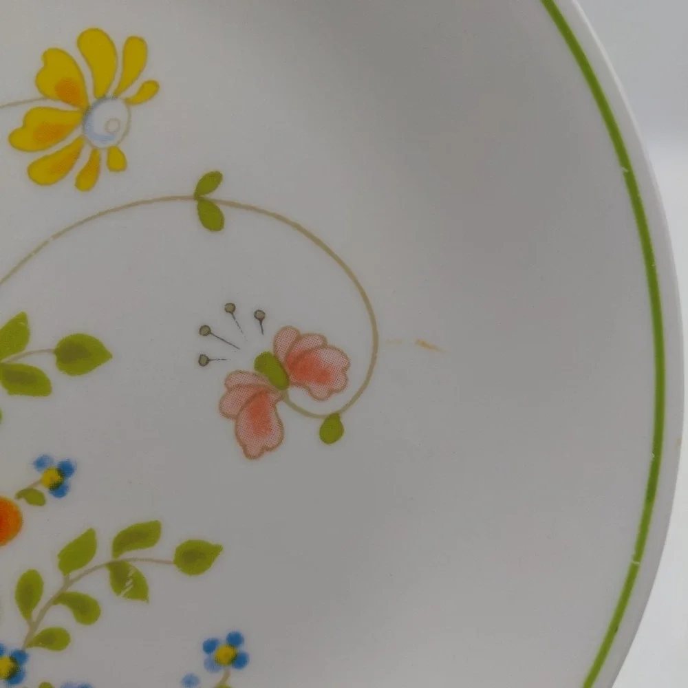 Vtg Corelle Wildflower 8 Salad Plate Lot Set Dainty Floral Whimsical 8.5